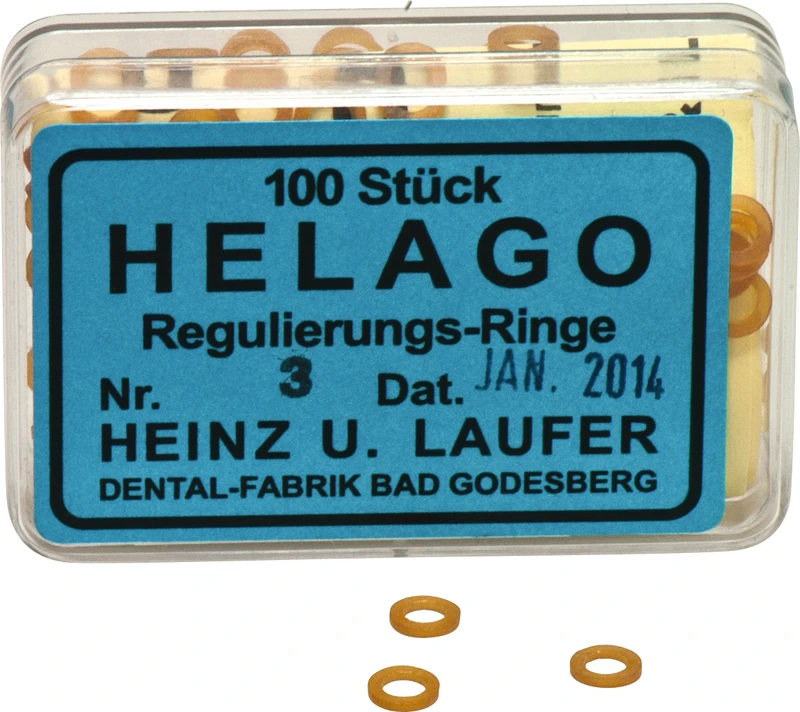 HELAGO Gummiringe für Regulierung  Packung  100 Stück transparent, 3 mm