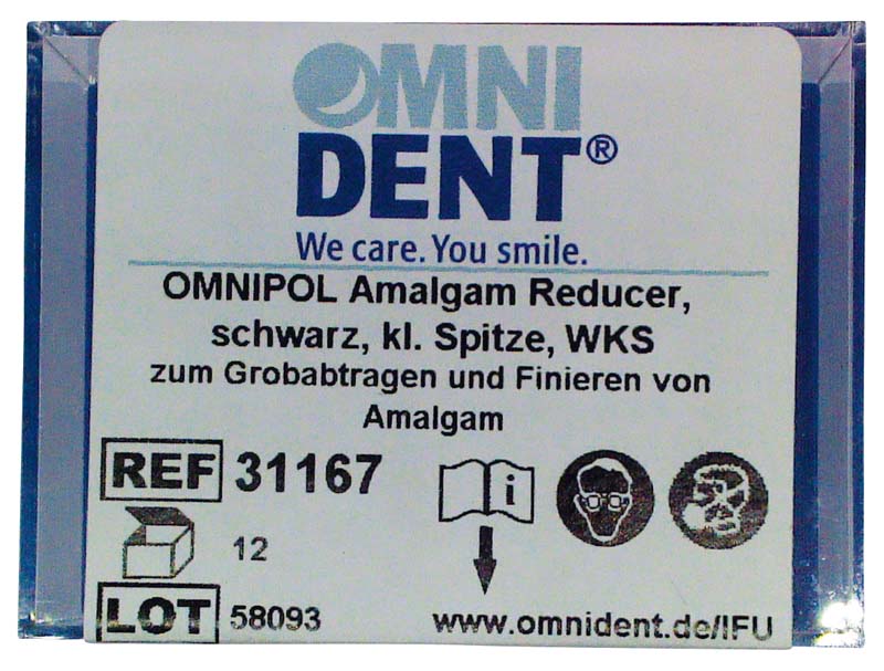 Omnipol Amalgam Reducer  Packung  12 Stück, schwarz, kl. Spitze