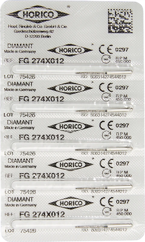 Diamantschleifer 274  Packung  5 Stück schwarz x-grob, FG, Figur 274, 10 mm, ISO 012
