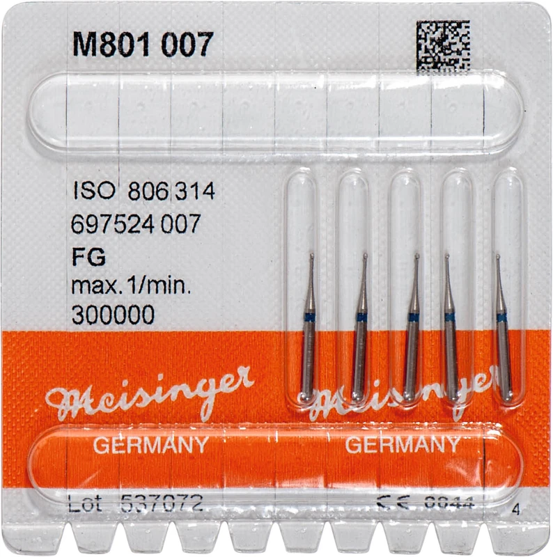 Mikro-Diamant M801  Packung  5 Stück blau mittel, FG, Figur 697, ISO 007