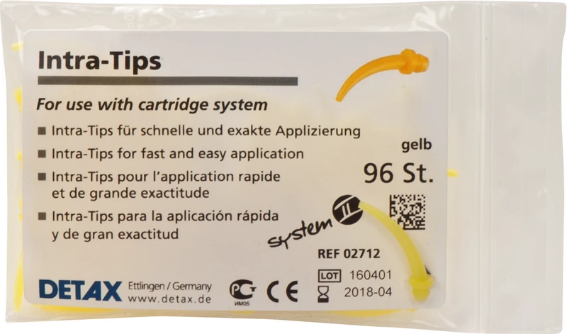 DETAX Intra-Oral-Tips gelb  Packung  96 Stück gelb