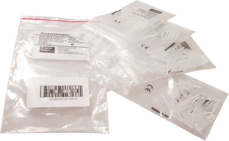 Pinseleinsätze  Packung  2 x 50 Stück transparent