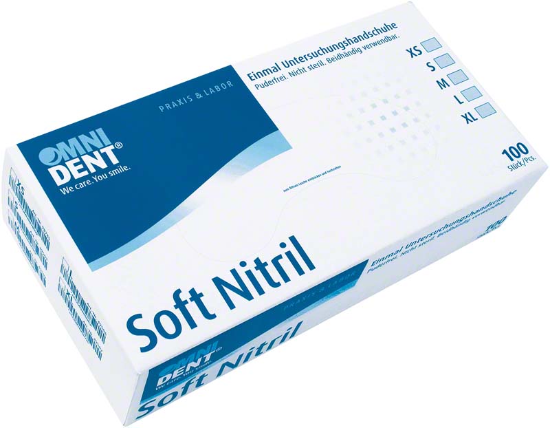 Soft Nitril  Packung  100 Stück puderfrei, weiß, S