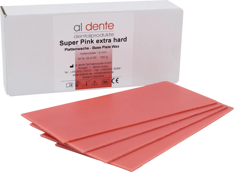 Set-up Plattenwachs  Packung  500 g pink superhart