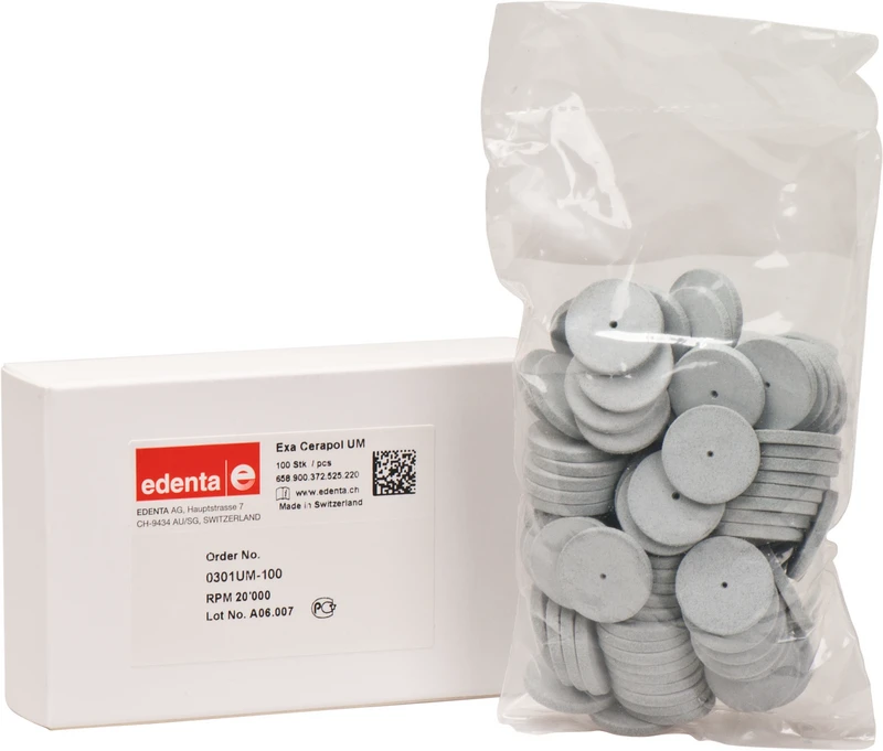 Exa Cerapol  Packung  100 Stück unmontiert, hellgrau, Figur 372, 3 mm, ISO 220