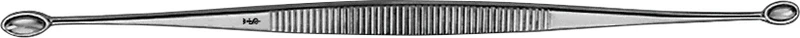 Scharfer Löffel nach Jacobsen  Stück  140 mm, doppelendig