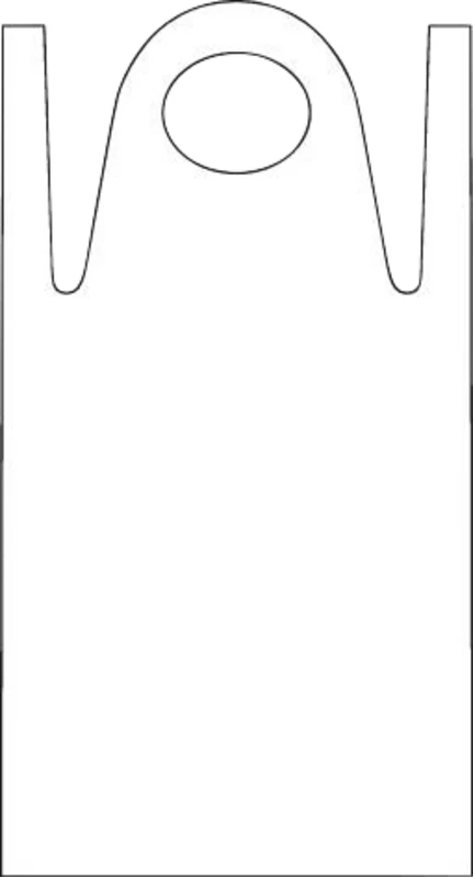 Einwegschürze  Packung  200 Stück weiß, 115 cm, 2-lagiges Laminat