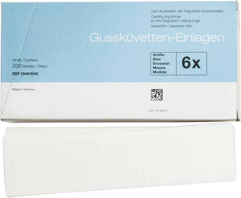 Gussküvetten-Einlagen  Packung  200 Stück 6X