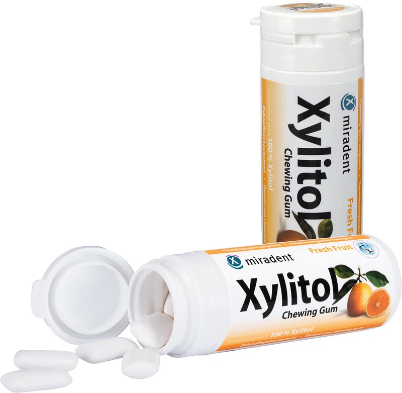 Xylitol Chewing Gum  Dose  30 Stück Frucht