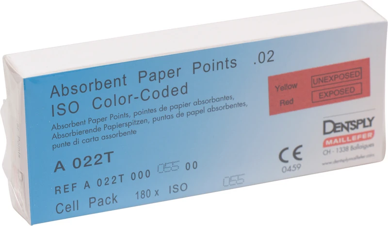 Papierspitzen steril  Packung  180 Stück ISO 055