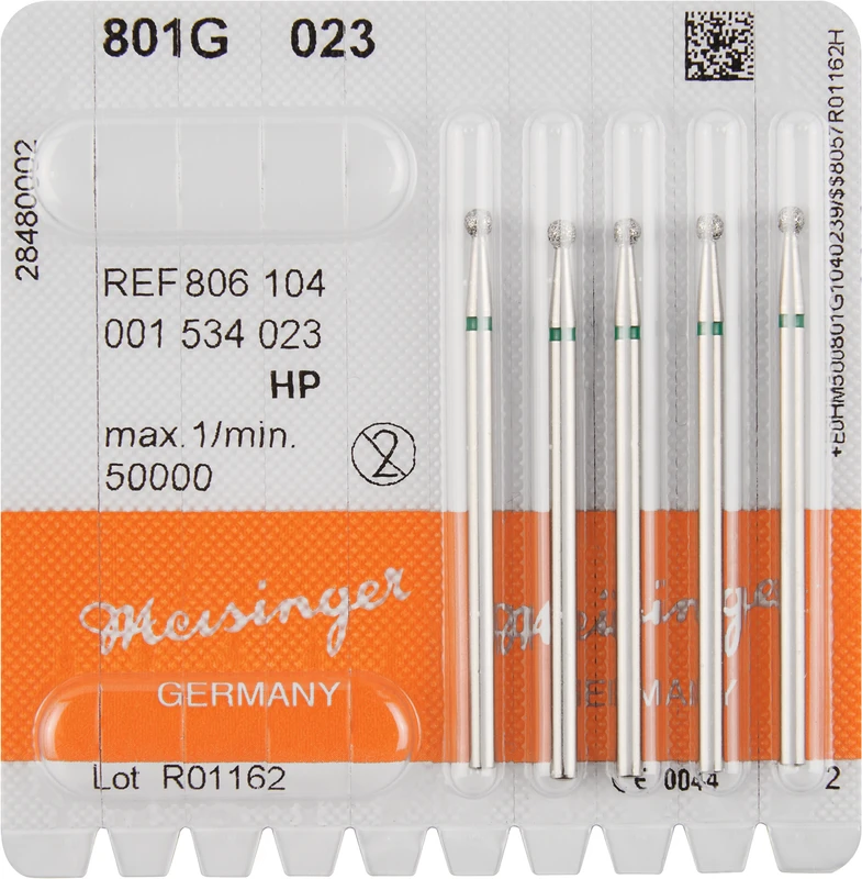 Diamanten 801  Packung  5 Stück grün grob, FG, Figur 001 Rund, ISO 023