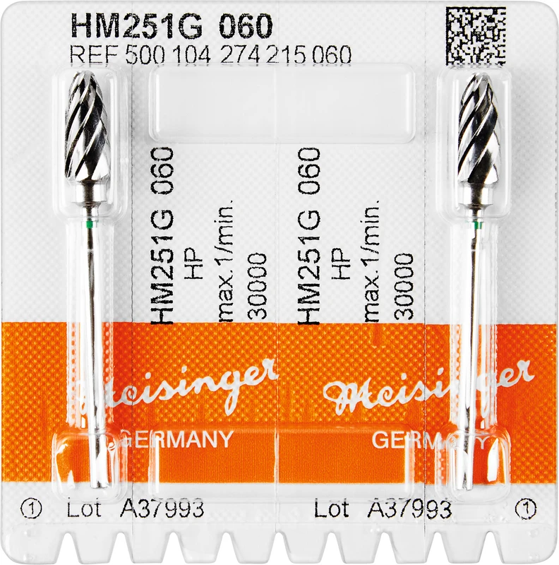 HM-Fräser G  Packung  2 Stück grün grob, HP, Figur 274, 14,7 mm, ISO 060