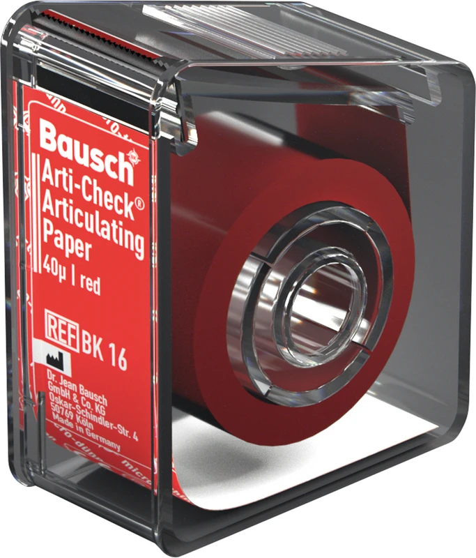 Occlusionspapier Arti-Check® 40 µ  Spenderbox  10 m Rolle rot, 22 mm, BK 16