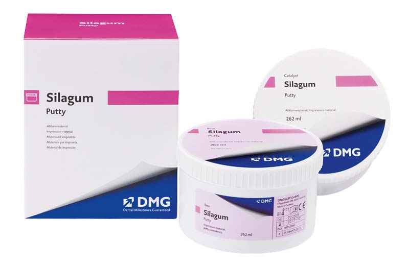 Silagum Putty  Packung  262 ml Basispaste, 262 ml Katalysatorpaste, Standard