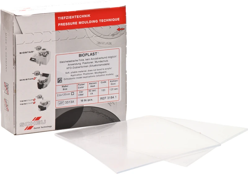 BIOPLAST®  Packung  10 Stück klar, eckig, Ø 125 mm, Stärke 2 mm