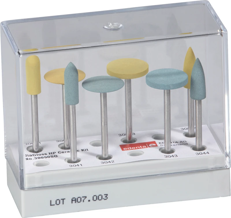 CeraGloss  Kit  8 Stück (4 x gelb 30041HP, 30042HP, 30043HP, 30044HP, 4 x blau 3041HP, 3042HP, 3043HP,3044HP)