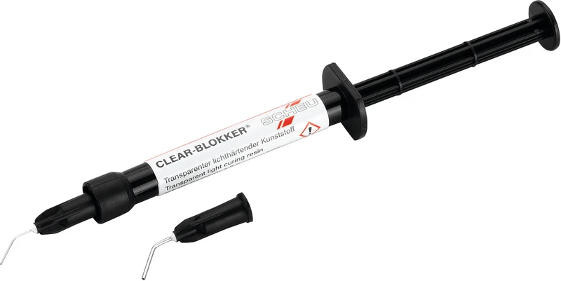 CLEAR-BLOKKER®  Packung  4 x 1,5 g CLEAR-BLOKKER, 2 Kanülen Ø 0,4 mm, 8 Kanülen Ø 0,9 mm