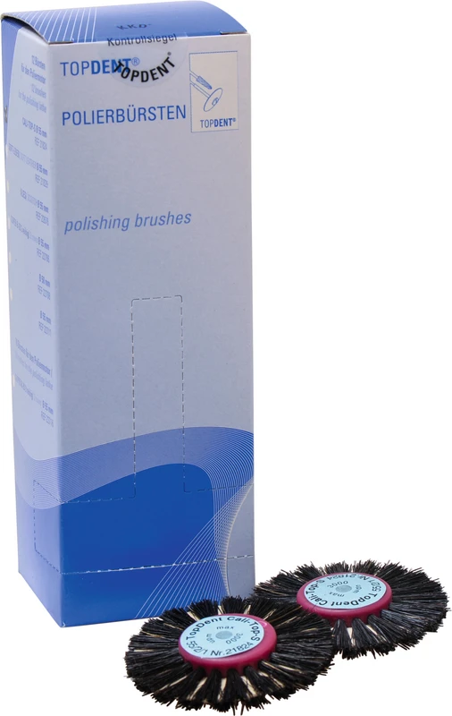 TOPDENT Cali-Top-S Bürsten  Packung  12 Stück 2-reihig, Einlage, Cungking K: Ø 15 mm, A: Ø 55 mm