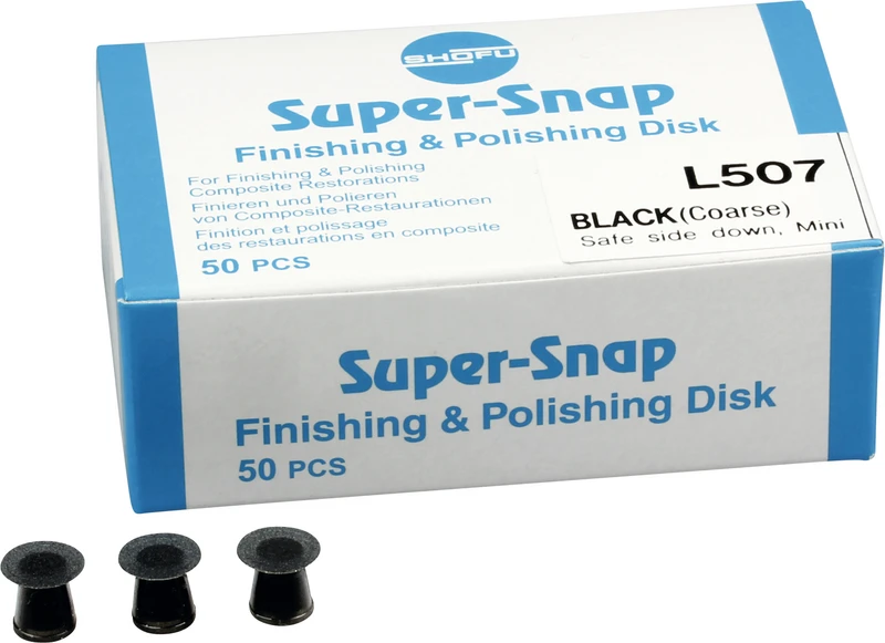 Super-Snap®  Nachfüllpackung  50 Scheiben, schwarz, Körnung grob, mini