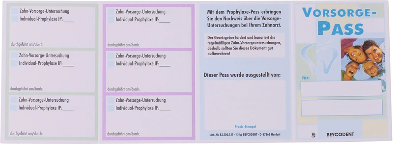 Vorsorge-Pass   Packung  100 Stück