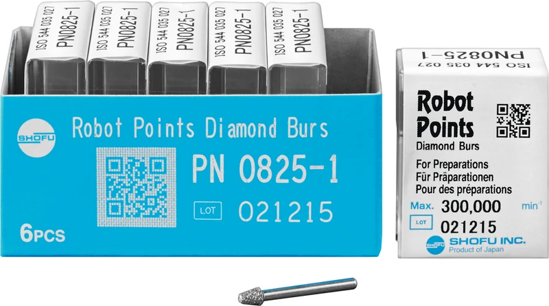 Robot Points FG  Packung  6 Stück FG, Figur Konus Kante rund, 3,5 mm, ISO 027