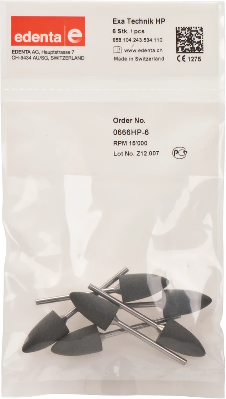 Exa Technique  Packung  6 Stück grau mittel, HP, Figur 243, 19,5 mm, ISO 110