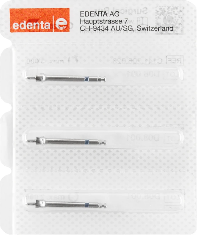 Planfräser 63  Packung  3 Stück blau Gr. 2,1,3 mm, L. 4 mm