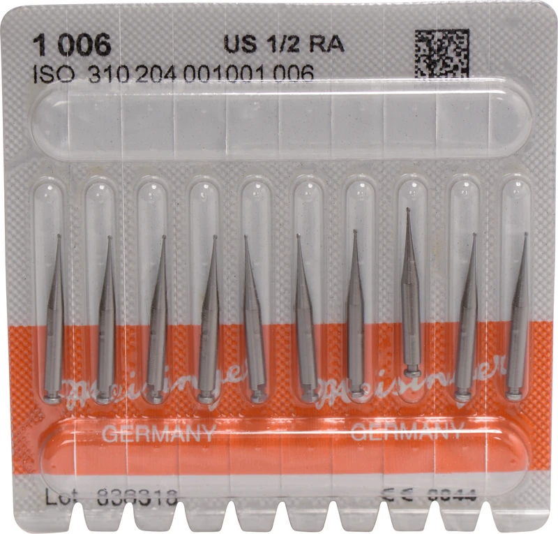 Stahlbohrer 1  Packung  10 Stück RA, Figur 001, ISO 006