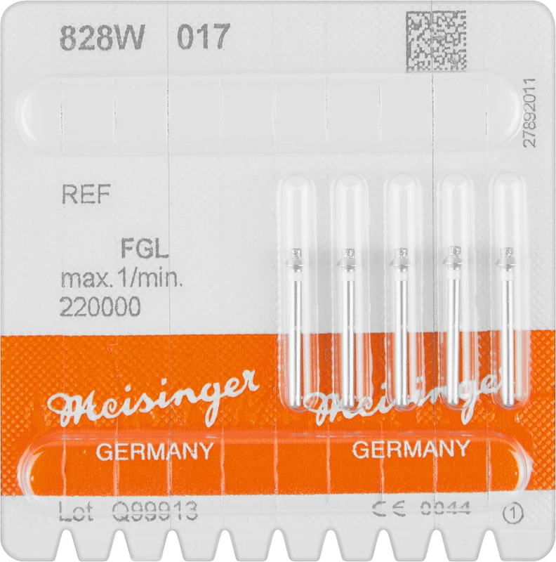 Occlusal Reduction 828  Packung  5 Stück weiß, FG, Figur 828, 1 mm, ISO 017