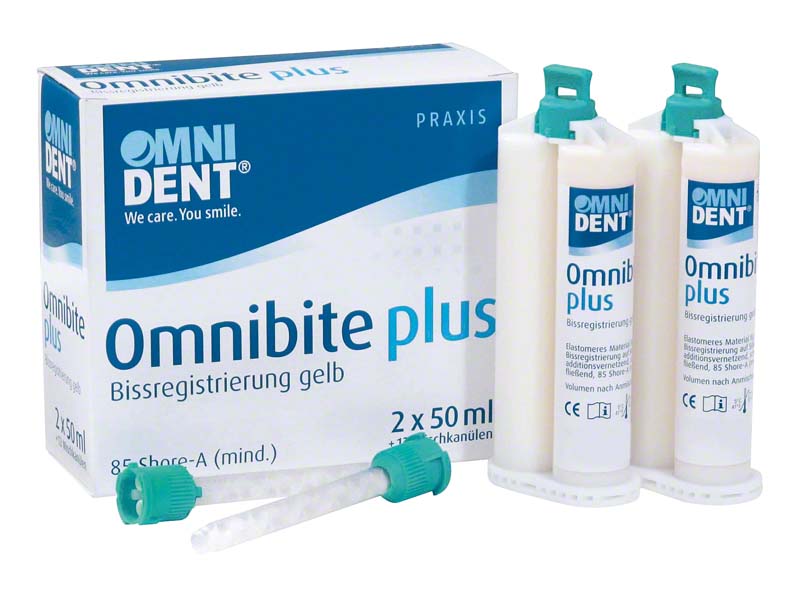 Omnibite plus  Packung  2 x 50 ml Doppelkartusche, 12 Mischkanülen