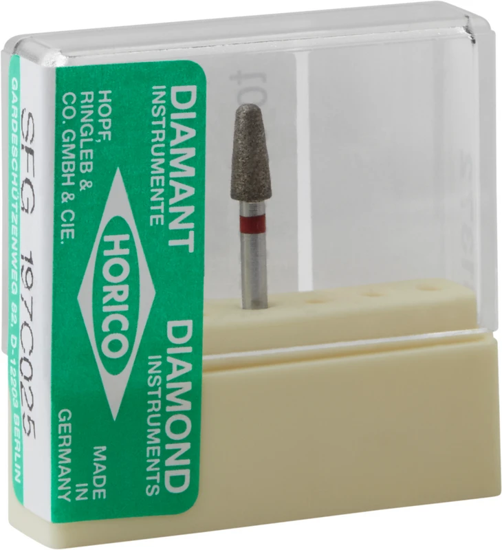 Sinterdiamantschleifer 197  Stück  SFG, rot fein, FG, Figur 197, 6 mm, ISO 025