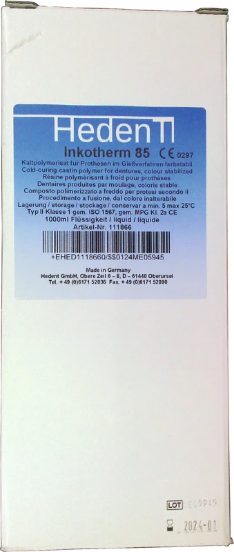 Inkotherm 85 Gießkunststoff  Flasche  1 Liter Flüssigkeit