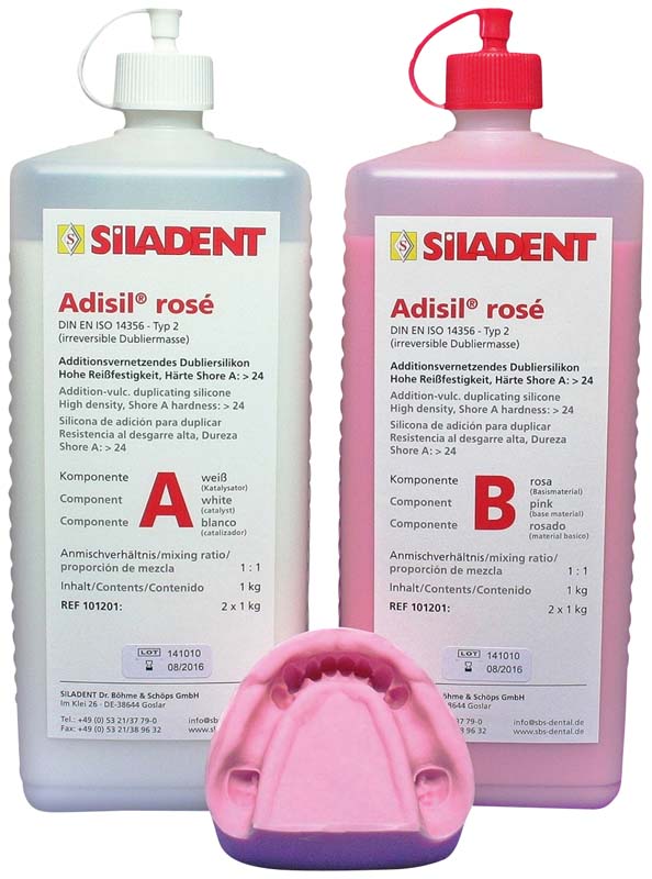 Adisil® rosé  Packung  1 kg Flasche A, 1 kg Flasche B, 9:1