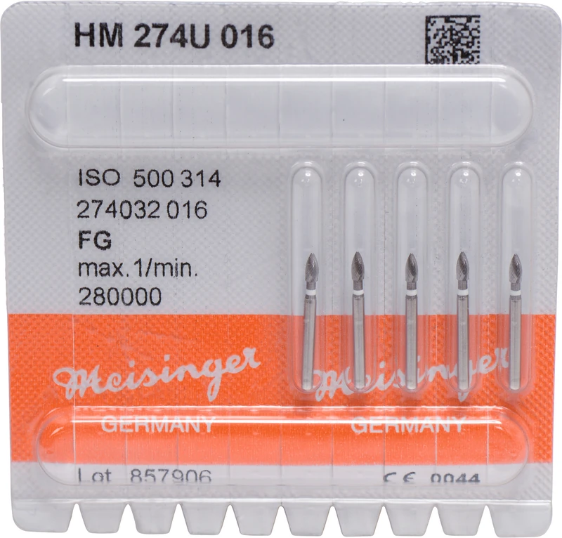 HM-Finierer 274  Packung  5 Stück weiß ultra fein, FG, Figur 274 Knospe, 3,7 mm, ISO 016