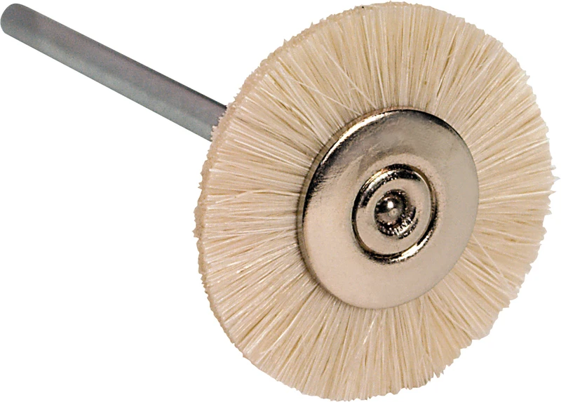 Ziegenhaarbürste  Packung  12 Stück montiert, Ziegenhaar, Ø 19 mm