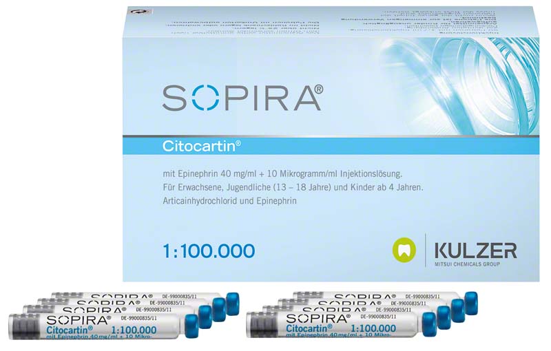 SOPIRA® Citocartin® 1:100.000  Packung  50 x 1,7 ml Zylinderampulle