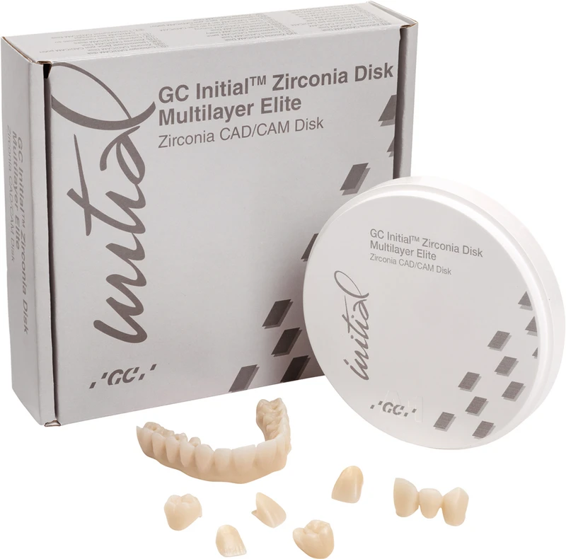 GC Initial Zirconia Disk Multilayer Elite   Packung  1 Stück Ø 98,5 mm, H 16 mm, A3,5