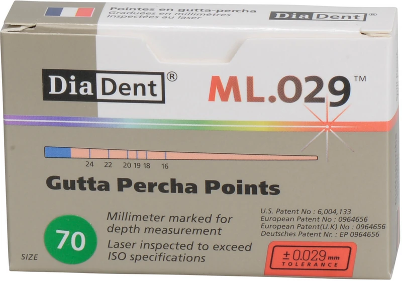 DiaDent® ML.029 Gutta Percha Points  Packung  120 Stück ISO 070