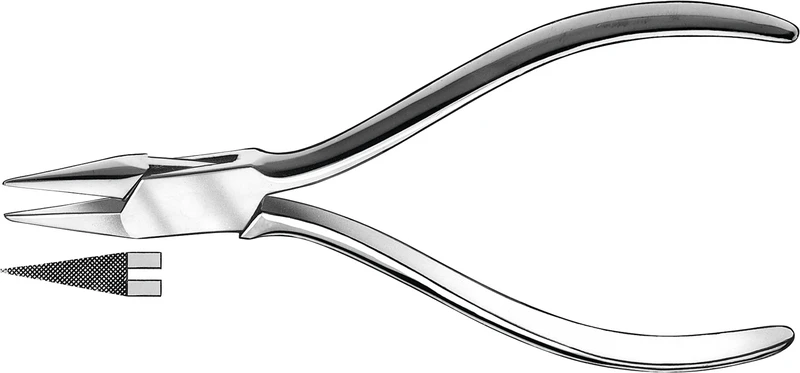 Flachzangen  Stück  Spitzzange 13 cm, gerieft