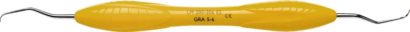 LM Gracey  Stück  Figur 5\6, Frontzähne\Prämolaren, gelb, LM-ErgoSense® Griff