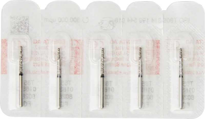 Turbo Diamanten T850  Packung  5 Stück schwarz supergrob, FG, Figur 199 Konus rund, 10 mm, ISO 016