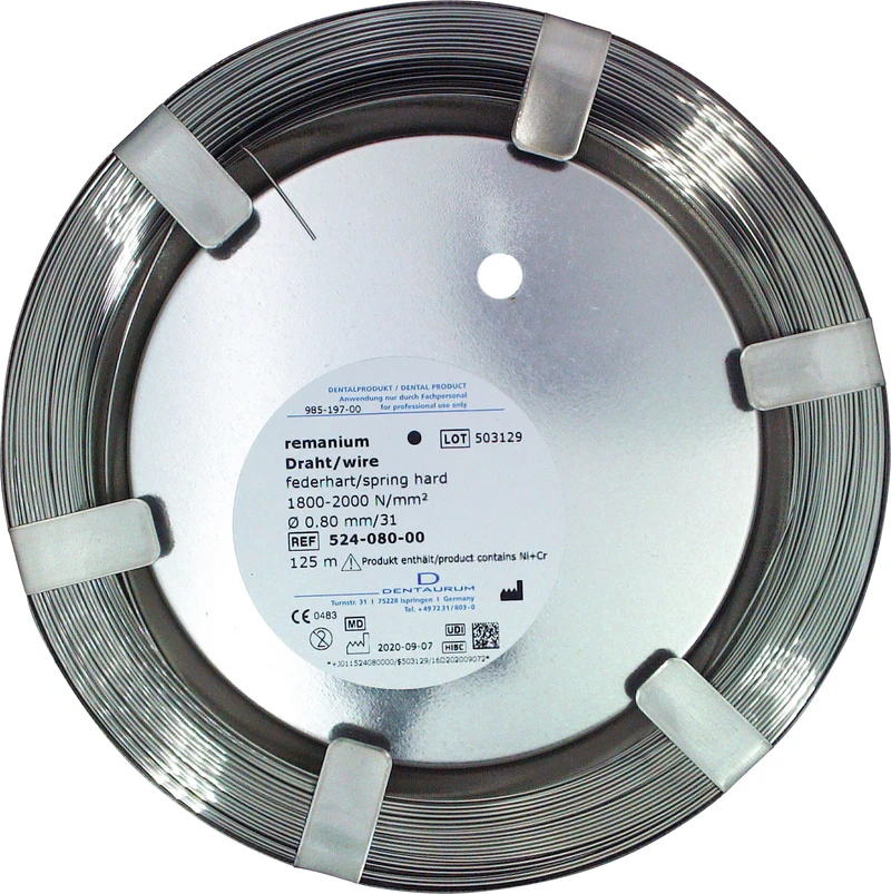 remanium® Draht  Klinikrolle  rund, federhart, Ø 0,80 mm