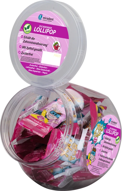 XyliPOP® Lollipop  Bonboniere  25 x 6 g Stück Erdbeere