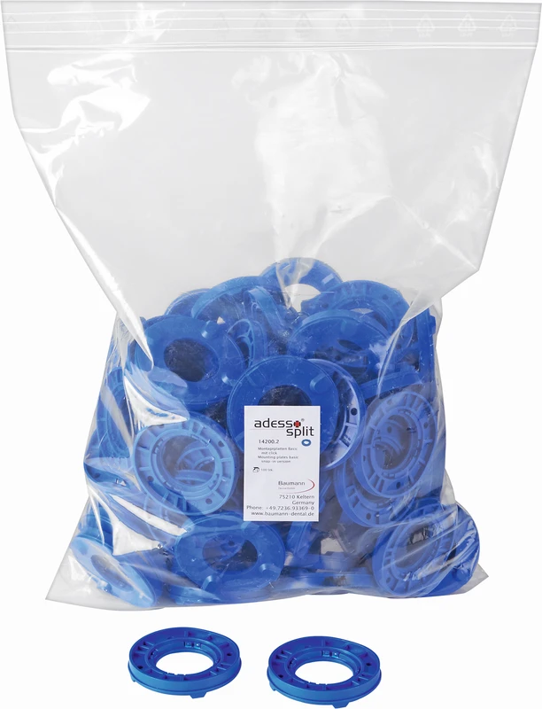 adesso Split® Montageplatten  Packung  100 Stück blau, Snap-In