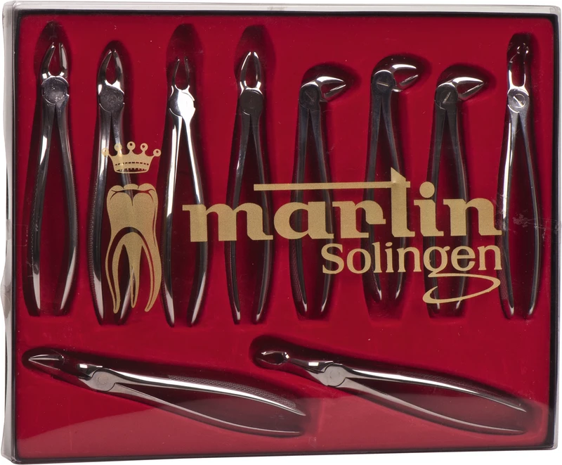 Zahnzangen  Satz  10 Stück E100 (E1, E7, E17, E18, E51A, E67A, E13, E22, E33A, E79)