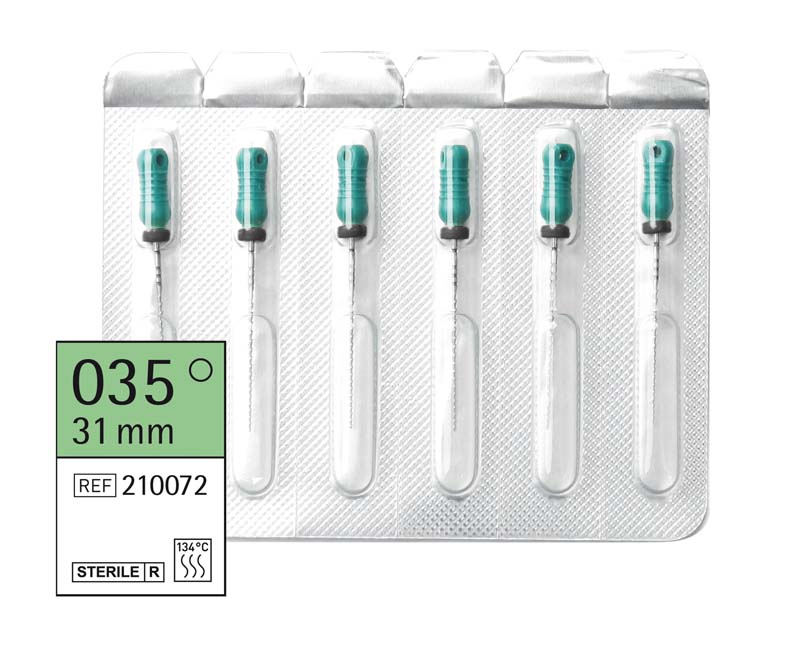 Omni Hedstroemfeilen steril  Packung  6 Stück steril, 31 mm, ISO 035