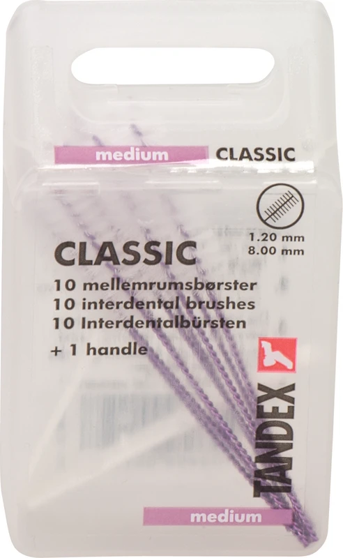 CLASSIC Interdentalbürsten  Packung  10 Stück lila, Ø 1,2 mm