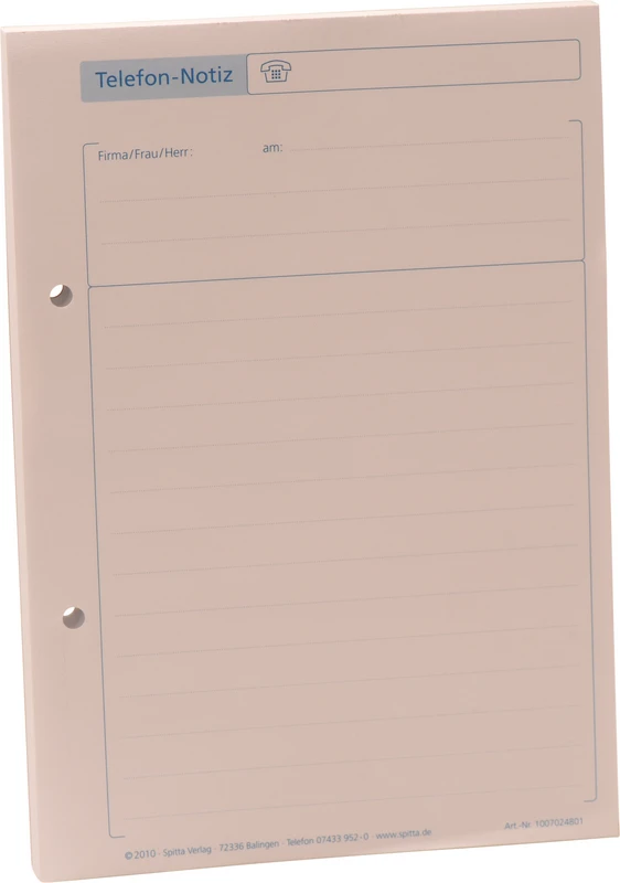 Telefon-Notizblock   Stück  100 Blatt