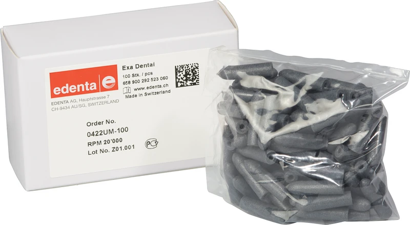Exa Dental  Packung  100 Stück unmontiert, schwarz grob, Figur 292, 23 mm, ISO 060