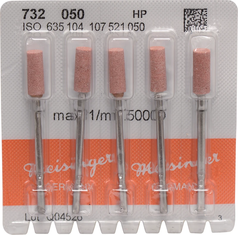 Keramische Schleifer 732  Packung  5 Stück hellbraun fein, HP, Figur 107, 12,5 mm, ISO 050